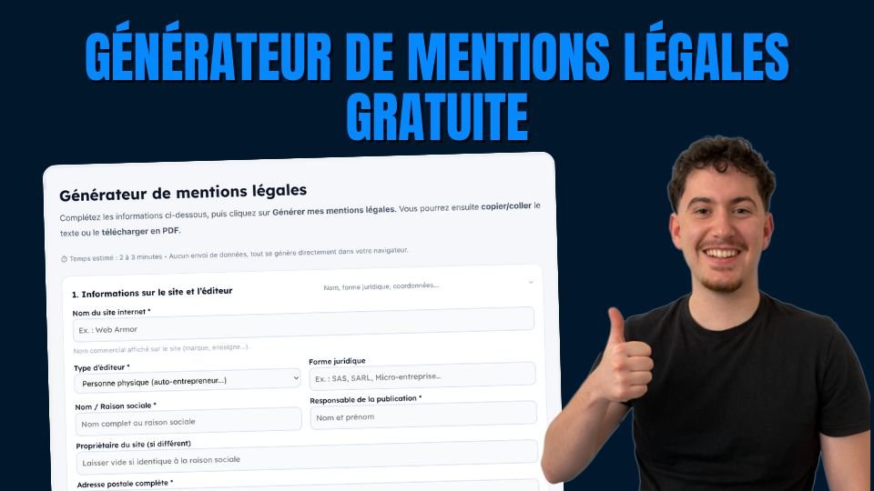 Générateur de mentions légales