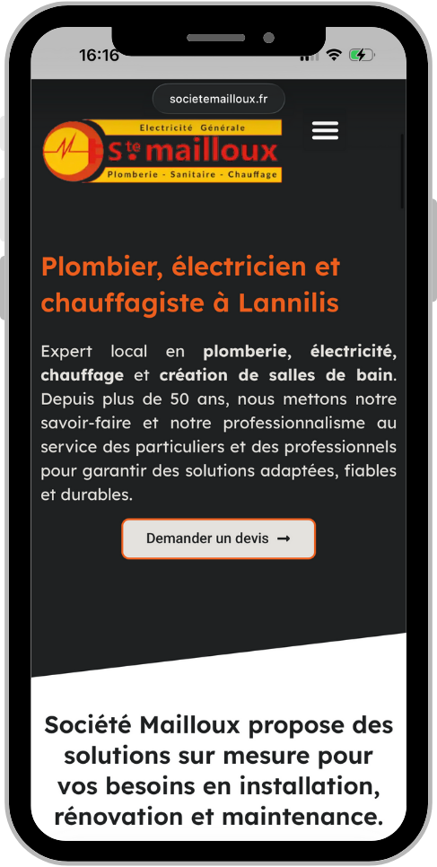 site internet plombier