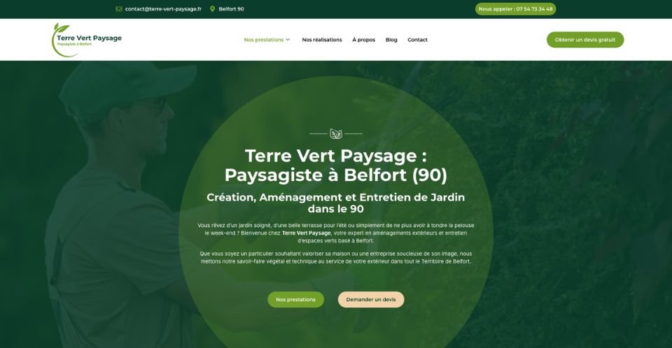 exemple site internet paysagiste