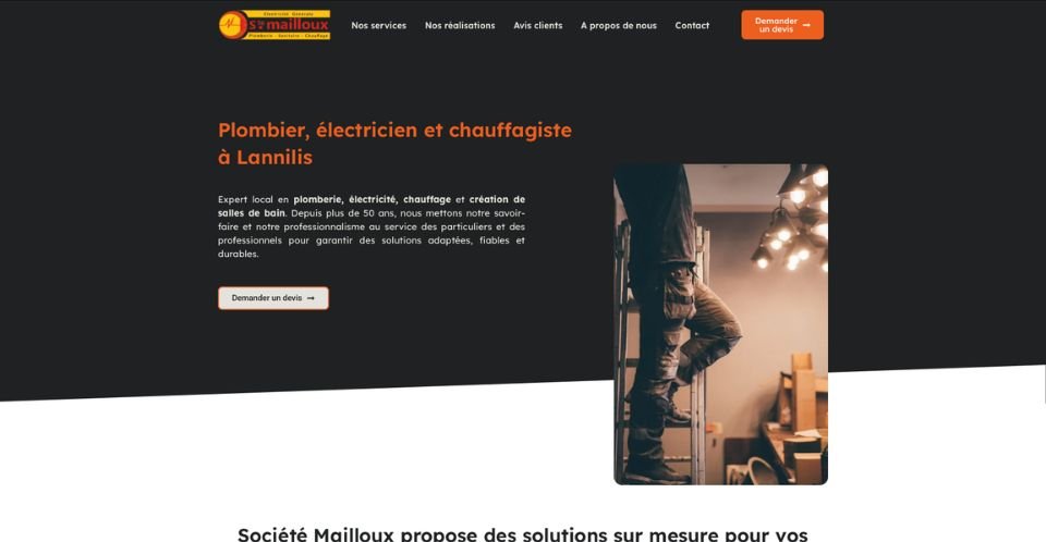 exemple site internet plombier