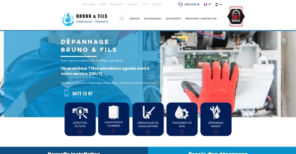 exemple site plombier