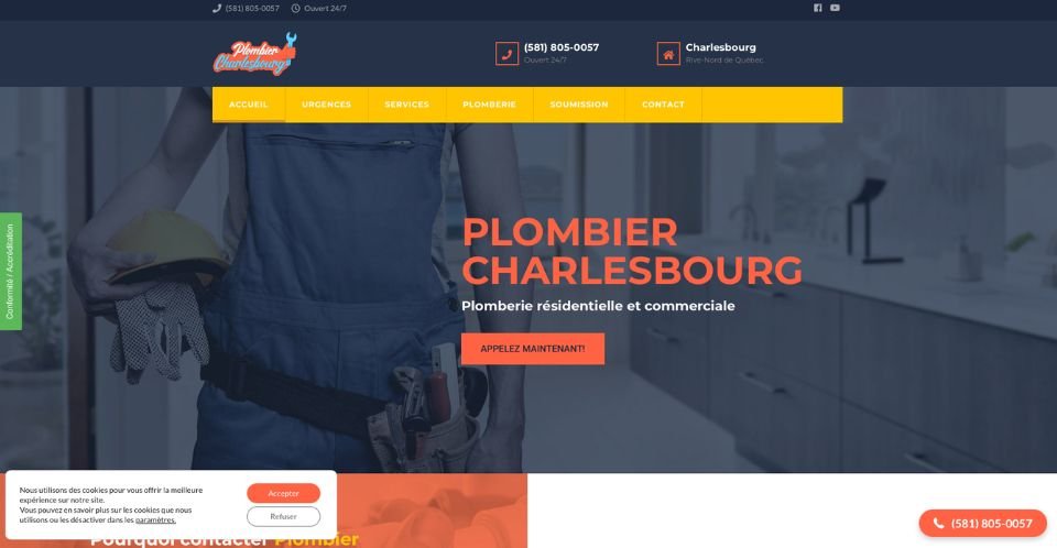 exemple site plombier