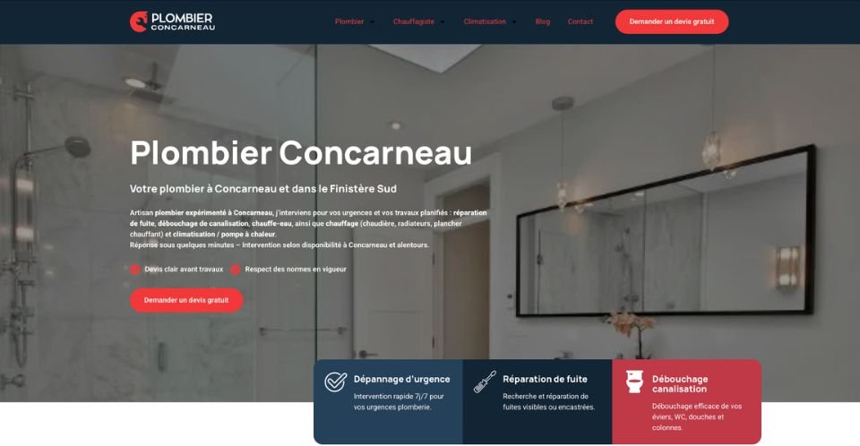 site internet plombier