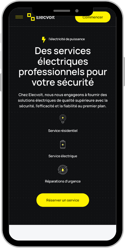 Creation site internet electricien